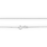 18K White Gold Box Chain - 18"